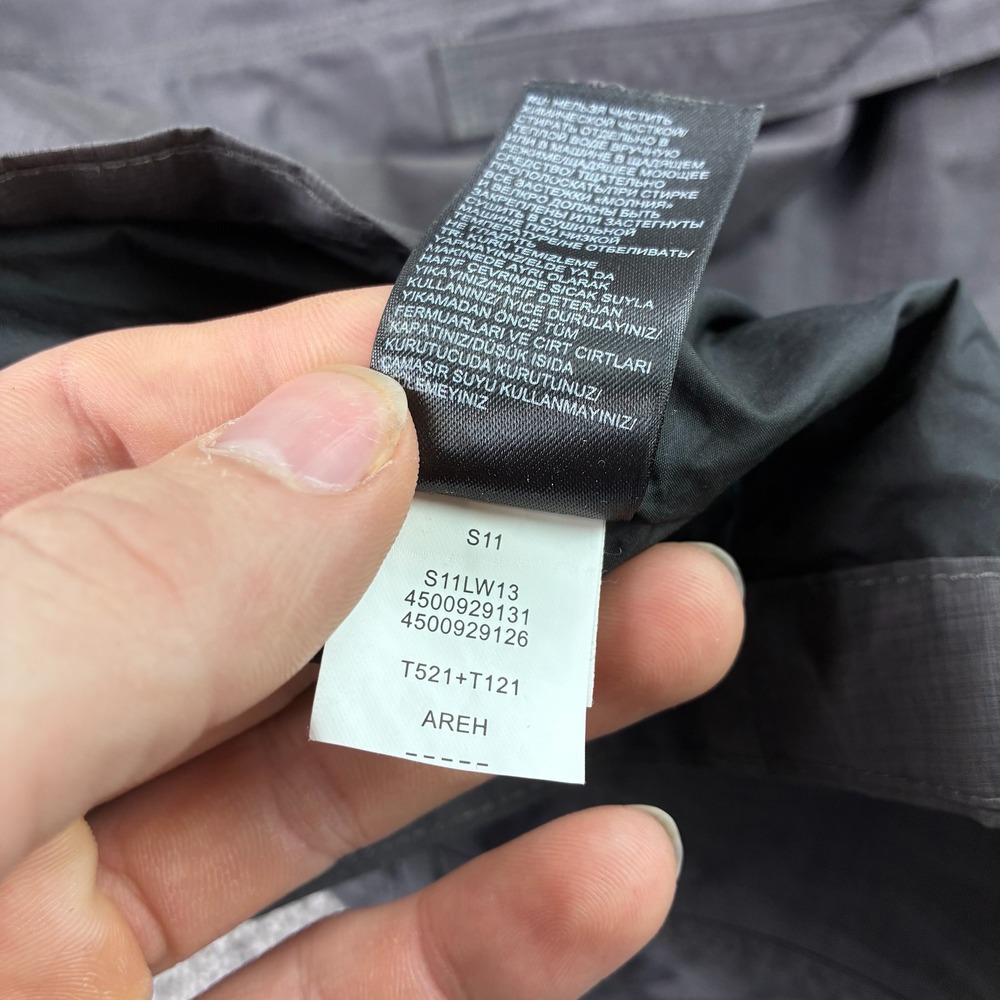 The North Face HyVent Jacket Women's XL Gray Belted Rain Long Double Breasted - Picture 5 of 6